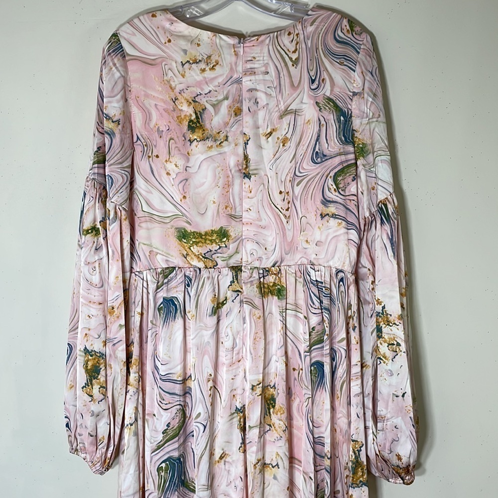 Miss Ord Printed Front V Neck Long Sleeve Maxi Dress. XL. NWT. - Picture 13 of 14